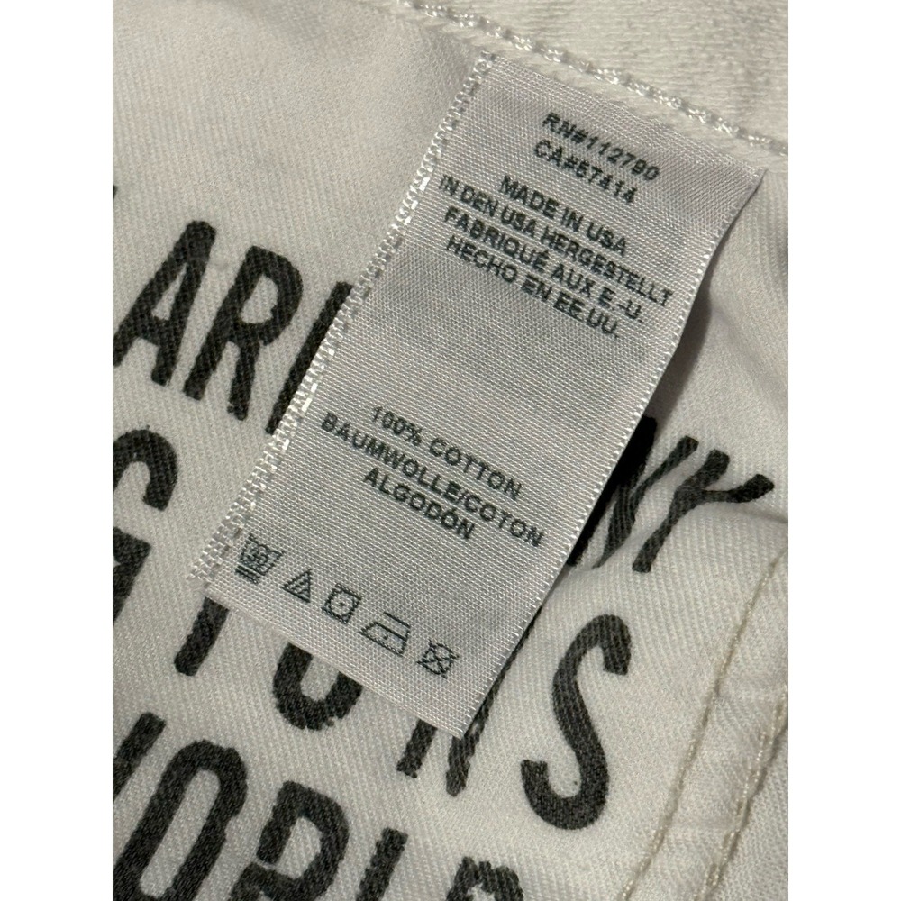 True Religion Ricky White Jeans 40 Relaxed Straight Flap Pocket 32 Inseam USA - Picture 9 of 13
